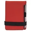 Red Leatherette Mini Notepad with Pen | https://www.bestnamebadges.com