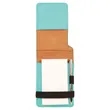 Teal Leatherette Mini Notepad with Pen | https://www.bestnamebadges.com