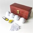 Luxury Leatherette Golf Gift Set With Balls Divot Tool | https://www.bestnamebadges.com