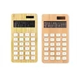 Eco-Friendly Bamboo Calculator with Custom Logo | https://www.bestnamebadges.com