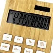 Eco-Friendly Bamboo Calculator with Custom Logo | https://www.bestnamebadges.com