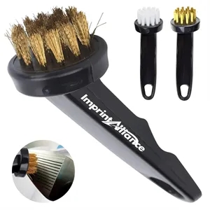 Compact Copper Wire Bristle Golf Club Groove Brush