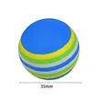 Soft EVA Foam Golf Practice Balls With Color Stripes | https://www.bestnamebadges.com