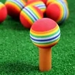 Soft EVA Foam Golf Practice Balls With Color Stripes | https://www.bestnamebadges.com