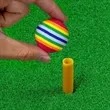 Soft EVA Foam Golf Practice Balls With Color Stripes | https://www.bestnamebadges.com