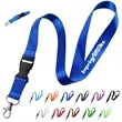 Polyester Lanyard with Plastic Buckle and Metal Hook | https://www.bestnamebadges.com