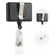 Square Retractable Badge Reel with Nylon Cord | https://www.bestnamebadges.com