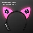 Blinking LED Cat Ears Headband | https://www.bestnamebadges.com