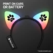 Blinking LED Cat Ears Headband | https://www.bestnamebadges.com