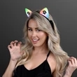 Blinking LED Cat Ears Headband | https://www.bestnamebadges.com