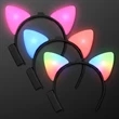 Blinking LED Cat Ears Headband | https://www.bestnamebadges.com