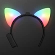 Blinking LED Cat Ears Headband | https://www.bestnamebadges.com