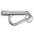 Metal Carabiner Flashlight with Split Ring Attachment | https://www.bestnamebadges.com
