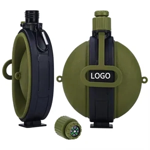 Silicone Foldable Water Bottles with Support Plate