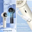 Portable Turbo Fan 100 Speeds USB Rechargeable Mini Cool | https://www.bestnamebadges.com