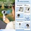 Portable Turbo Fan 100 Speeds USB Rechargeable Mini Cool | https://www.bestnamebadges.com