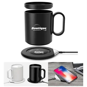 2 In 1 Heating Wireless Mug Warmer With Phone Charger