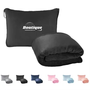Portable Travel Blanket With Foldable Pouch