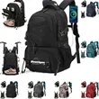 Large Capacity School Business Travel Backpack With USB Port | https://www.bestnamebadges.com