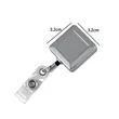 Square Chrome Plated Retractable Badge Reel | https://www.bestnamebadges.com