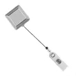 Square Chrome Plated Retractable Badge Reel | https://www.bestnamebadges.com