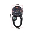 Dual Movement Outdoor Carabiner Clip Watch with Compass | https://www.bestnamebadges.com