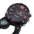 Dual Movement Outdoor Carabiner Clip Watch with Compass | https://www.bestnamebadges.com