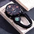 Dual Movement Outdoor Carabiner Clip Watch with Compass | https://www.bestnamebadges.com
