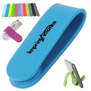 Silicone Magnetic Cable Organizer and Phone Stand