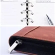 A5 Zippered Refillable Notebook with Calculator | https://www.bestnamebadges.com