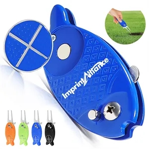 Premium Folding Aluminum Divot Tool W/ Magnetic Ball Marker