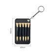 Portable PU Leather Golf Tee Holder Keyring Set | https://www.bestnamebadges.com