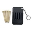 Portable PU Leather Golf Tee Holder Keyring Set | https://www.bestnamebadges.com