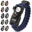 Outdoor Survival Paracord Bracelet with LED Light | https://www.bestnamebadges.com
