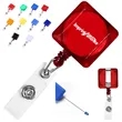 Translucent Square Retractable Badge Reel with Vinyl Strap | https://www.bestnamebadges.com