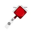 Translucent Square Retractable Badge Reel with Vinyl Strap | https://www.bestnamebadges.com
