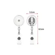 Retractable Transparent Badge Reel With Rotating Clip | https://www.bestnamebadges.com