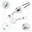 Retractable Transparent Badge Reel With Rotating Clip | https://www.bestnamebadges.com