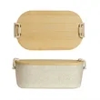 Eco-Friendly Wheat Straw Bento Lunch Box Set w/ Lid & Cup | https://www.bestnamebadges.com