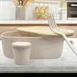 Eco-Friendly Wheat Straw Bento Lunch Box Set w/ Lid & Cup | https://www.bestnamebadges.com