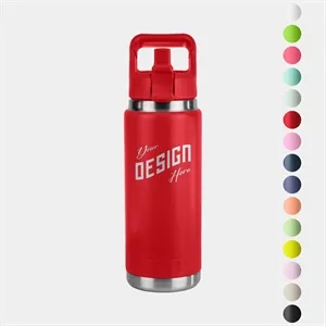 26 oz YETI® Rambler Water Bottle with Straw Cap | https://www.bestnamebadges.com