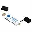 Freedom 2-in-1 3 Port Mini USB Hub with Type A & C | https://www.bestnamebadges.com