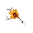 Hand Shaped Retractable Badge Reel With Alligator Clip | https://www.bestnamebadges.com