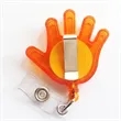 Hand Shaped Retractable Badge Reel With Alligator Clip | https://www.bestnamebadges.com