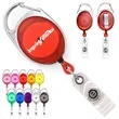 Retractable Translucent Badge Reel with Carabiner | https://www.bestnamebadges.com