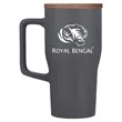 Ceramic Mug with Wood Lid | https://www.bestnamebadges.com