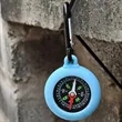 Silicone Compass Carabiner Clip | https://www.bestnamebadges.com