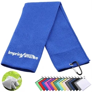 Microfiber Waffle Weave Golf Towel Multi-Color Sport Utility