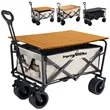 Foldable Outdoor Wagon Cart with Table | https://www.bestnamebadges.com