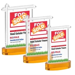 Real Estate VividPrint™ Award on Alberton Base - Amber
